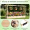 45" Wooden Elevated Garden Planter with Side Trellis, Roof and Drainage System